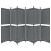 6-panel Room Divider Anthracite 300x180 Cm Fabric Tpbxxa