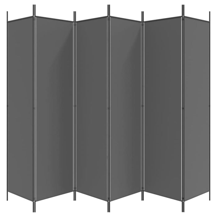 6-panel Room Divider Anthracite 300x200 Cm Fabric Tpbokx