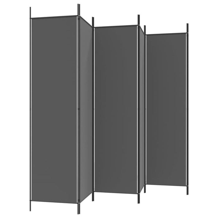 6-panel Room Divider Anthracite 300x200 Cm Fabric Tpbokx