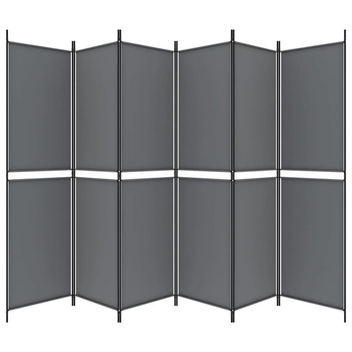 6-panel Room Divider Anthracite 300x200 Cm Fabric Tpbxab