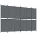 6-panel Room Divider Anthracite 300x200 Cm Fabric Tpbxab