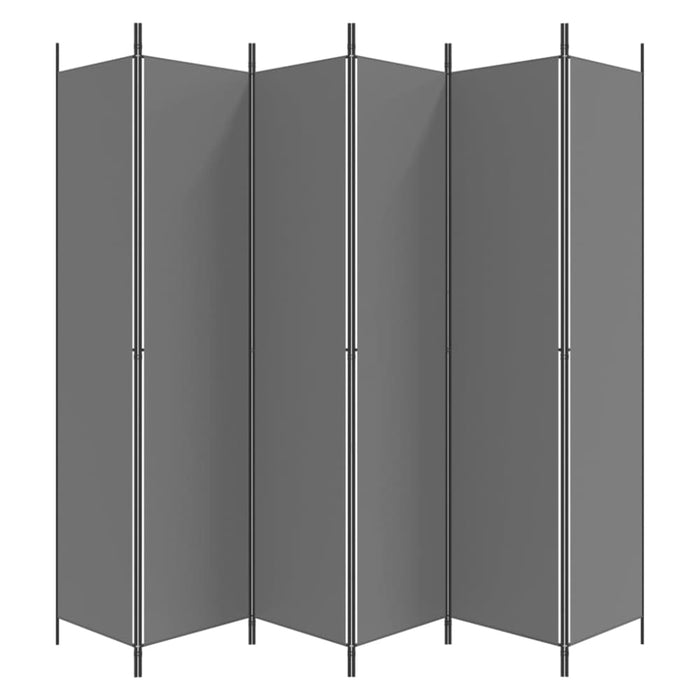 6-panel Room Divider Anthracite 300x220 Cm Fabric Tpbxbn