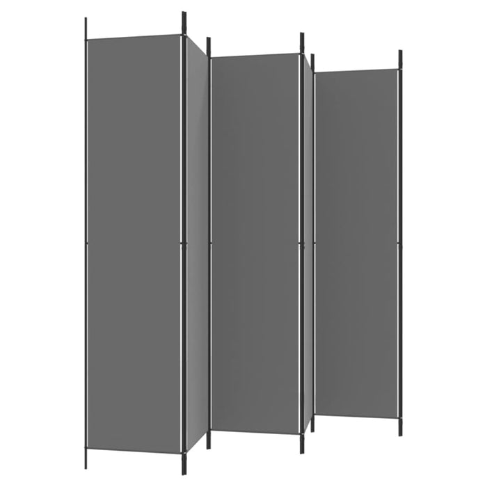 6-panel Room Divider Anthracite 300x220 Cm Fabric Tpbxbn