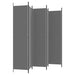 6-panel Room Divider Anthracite 300x220 Cm Fabric Tpbxbn