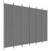 6-panel Room Divider Anthracite 300x220 Cm Fabric Tpbxbn