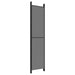 6-panel Room Divider Anthracite 300x220 Cm Fabric Tpbxbn