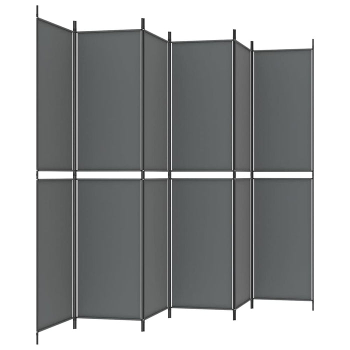 6-panel Room Divider Anthracite 300x220 Cm Fabric Tpbxpl