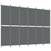 6-panel Room Divider Anthracite 300x220 Cm Fabric Tpbxpl