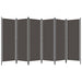 6 Panel Room Divider Anthracite Gl259