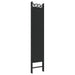 6-panel Room Divider Black 240x200 Cm Fabric Tpbolo