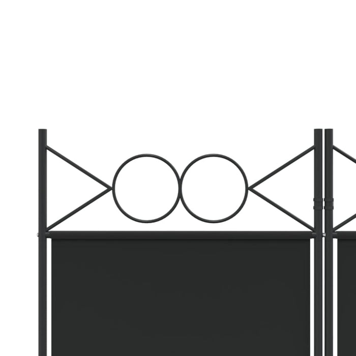 6-panel Room Divider Black 240x220 Cm Fabric Tpboii