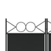 6-panel Room Divider Black 240x220 Cm Fabric Tpboii