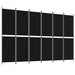 6-panel Room Divider Black 300x200 Cm Fabric Tpbxao