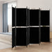 6-panel Room Divider Black 300x200 Cm Fabric Tpbxao