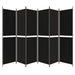 6-panel Room Divider Black 300x200 Cm Fabric Tpbxao