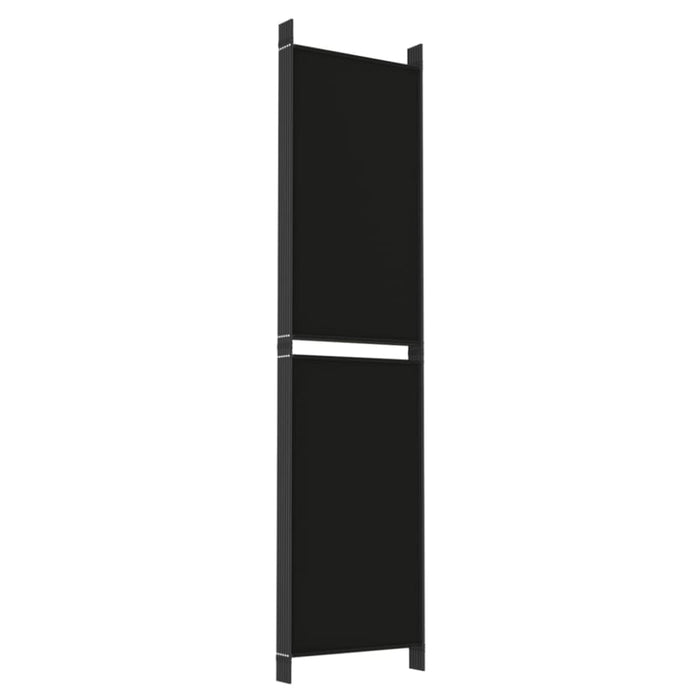 6-panel Room Divider Black 300x200 Cm Fabric Tpbxao