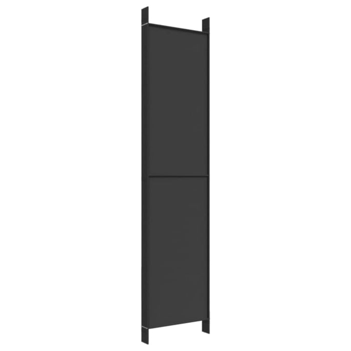 6-panel Room Divider Black 300x220 Cm Fabric Tpbxbk