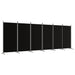 6-panel Room Divider Black 520x180 Cm Fabric Tpbxit
