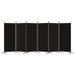 6-panel Room Divider Black 520x180 Cm Fabric Tpbxit