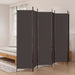 6-panel Room Divider Brown 300x200 Cm Fabric Tpboko