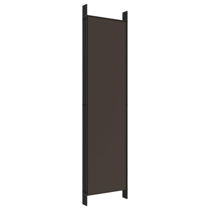 6-panel Room Divider Brown 300x200 Cm Fabric Tpboko