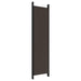 6-panel Room Divider Brown 300x200 Cm Fabric Tpboko