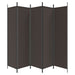 6-panel Room Divider Brown 300x200 Cm Fabric Tpboko