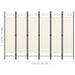 6 Panel Room Divider Cream White Gl5111