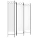 6-panel Room Divider White 240x200 Cm Fabric Tpbopn