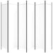 6-panel Room Divider White 300x200 Cm Fabric Tpbokb