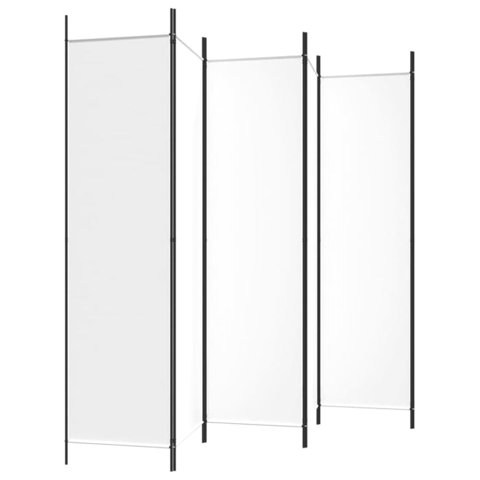 6-panel Room Divider White 300x200 Cm Fabric Tpbokb