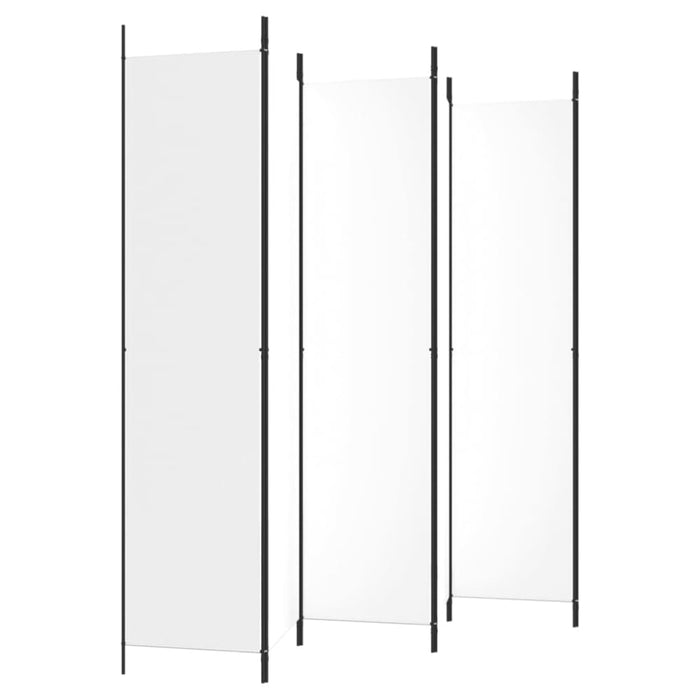 6-panel Room Divider White 300x220 Cm Fabric Tpbxbl