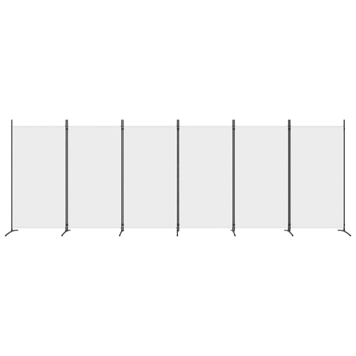 6-panel Room Divider White 520x180 Cm Fabric Tpbxib