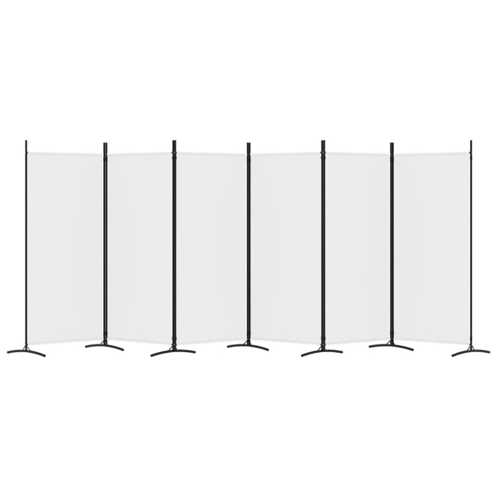 6-panel Room Divider White 520x180 Cm Fabric Tpbxib