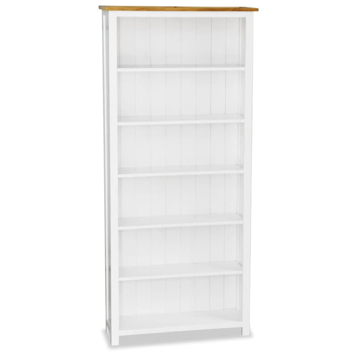 6-tier Bookcase 80x22.5x170 Cm Solid Wood Oak Xnnlok