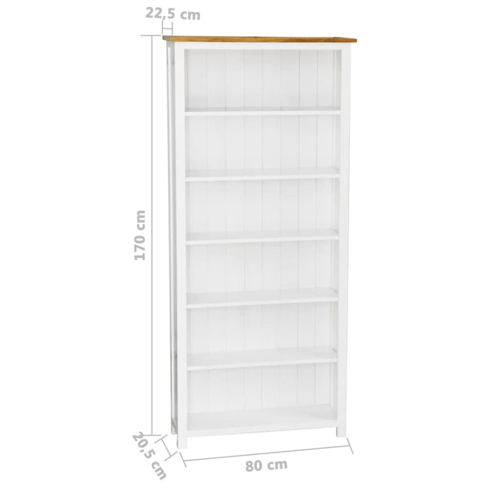 6-tier Bookcase 80x22.5x170 Cm Solid Wood Oak Xnnlok