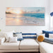 60cmx120cm Ocean And Beach White Frame Canvas