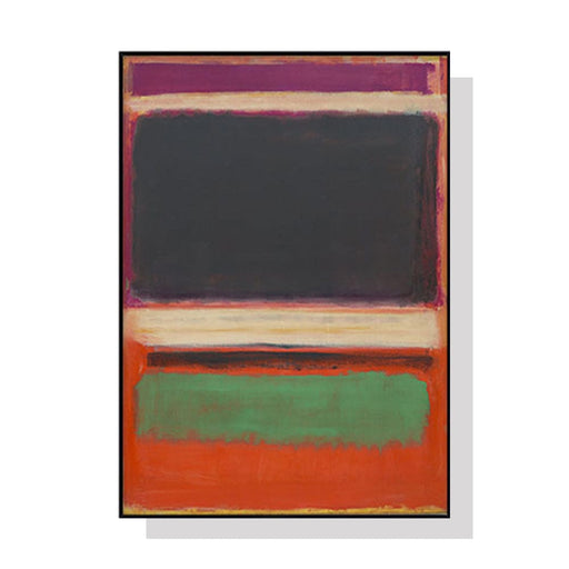 60cmx90cm Black Orange Green By Mark Rothko Frame Canvas