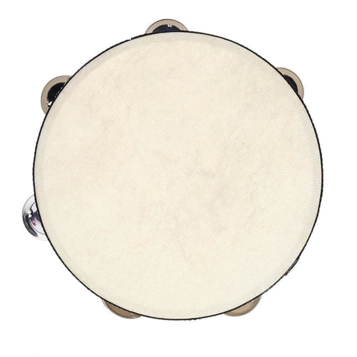 8’ Hand Held Tambourine Drum Bell Birch Metal Jingles