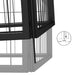 8-panel Dog Playpen Black 100x50 Cm Powder-coated Steel