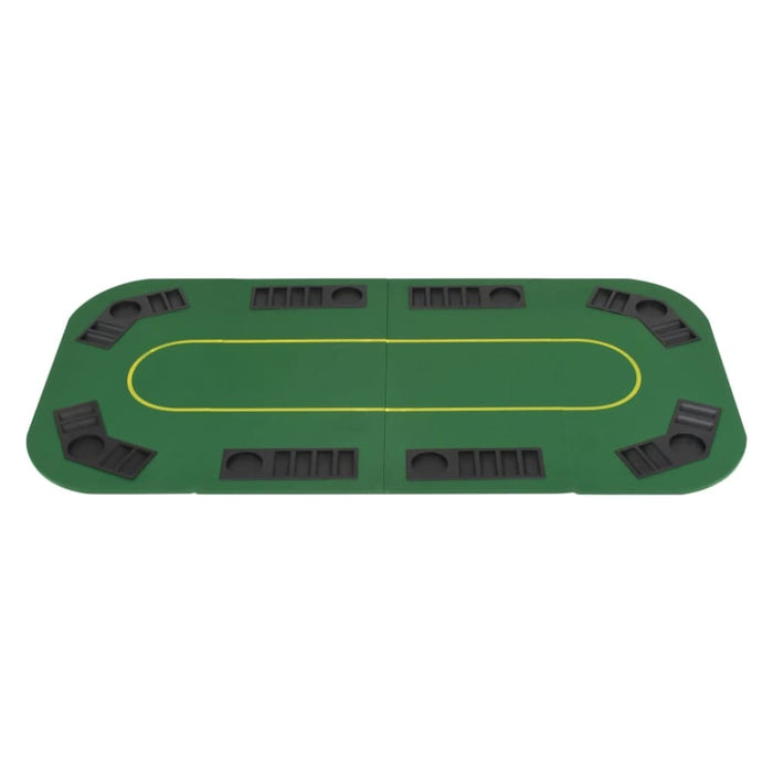 8-player Folding Poker Tabletop 4 Fold Rectangular Green