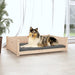 Dog Bed 95.5x65.5x28 Cm Solid Pine Wood Nxoapi