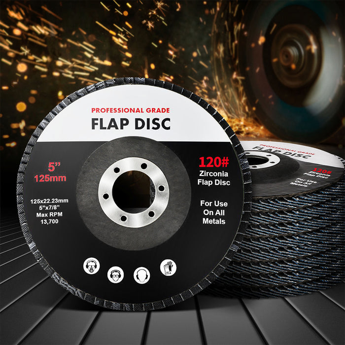 Goslash Picks Flap Discs 125mm 5" Zirconia Sanding Wheel 120 # Sander Grinding x50