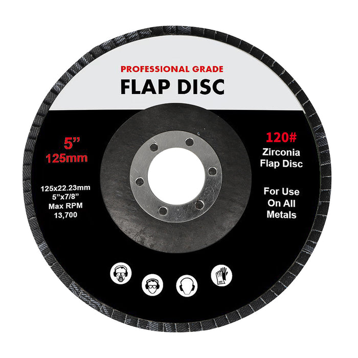 Goslash Picks Flap Discs 125mm 5" Zirconia Sanding Wheel 120 # Sander Grinding x50