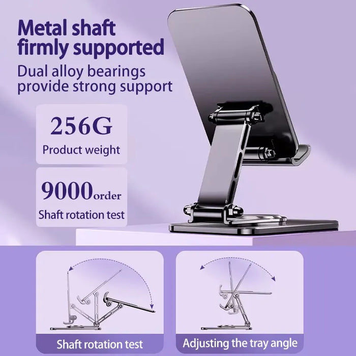 Portable Foldable 360-degree Rotating Aluminum Alloy Phone Holder