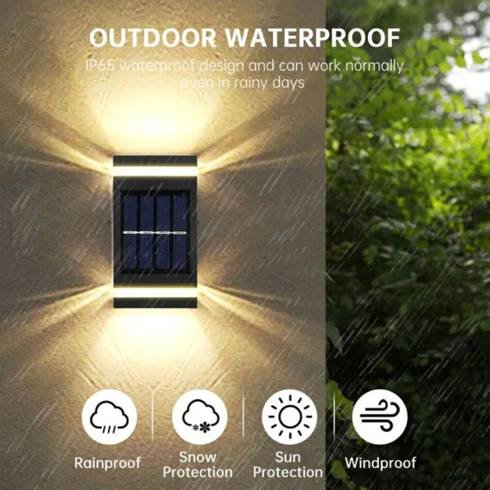 Waterproof Solar Powered Light UP and Down Lamp For Home Garden