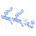 Acrylic Christmas Flying Reindeer&sleigh 260x21x87cm Blue