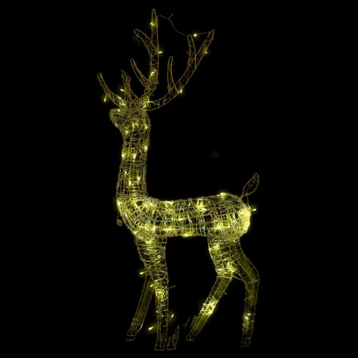 Acrylic Reindeer Christmas Decoration 140 Leds 128cm Warm