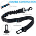 Adjustable Elastic Heavy Duty Dog Safety Car Seat Belt