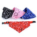 Adjustable Washable Print Triangular Bibs Scarfs For Dog